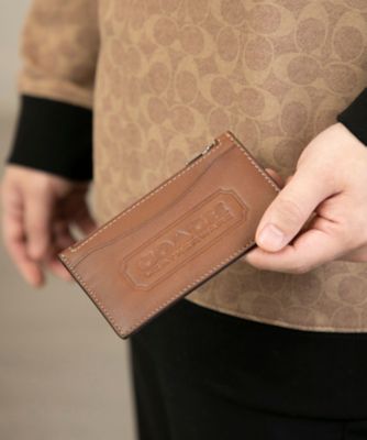 ＜COACH＞ジップ　カード　ケース・コーチ　バッジ